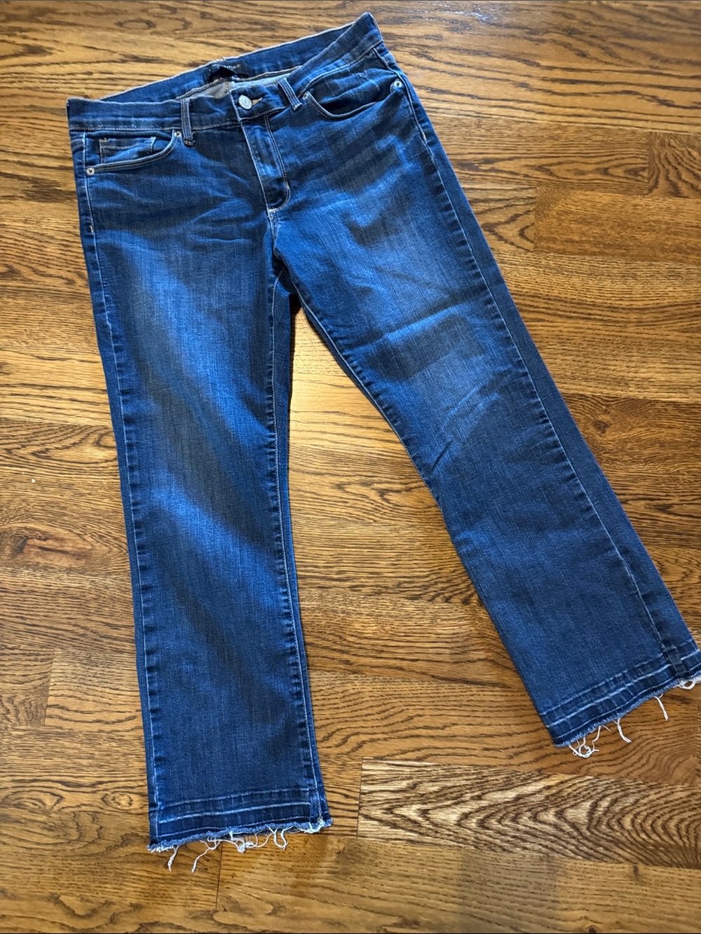 Banana Republic Dark Blue Flare Crop Jeans